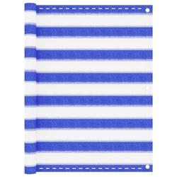 Helloshop26 - Écran de balcon brise pare vue protection confidentialité 90 x 500 cm PEHD bleu et blanc  02_0010127 - 3000544547761_0