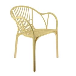 Ligne chr rattan fauteuil  - naturel  carton de 4 - beige plastique polypropylène MCH-751304-NATU_0