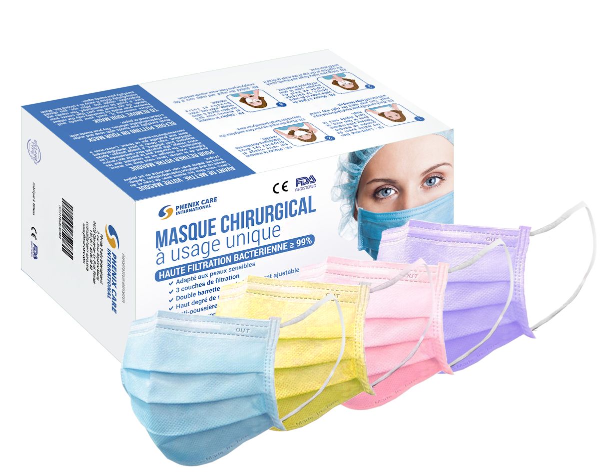 Masque taïwan premium chirurgical - qualité médicale - norme ce divers coloris_0