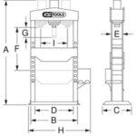 Presse hydraulique 20t à pompe hydraulique 2 vitesses - 11574518_0