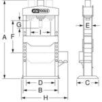 Presse hydraulique 20t 2 vitesses ks tools - 11574518_0