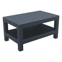 SIESTA EXCLUSIVE Table basse d'extérieur en rotin Monaco Lounge Gris Foncé - gris plastique polypropylène SP-SI-838DG_0