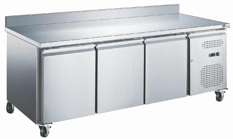 Table réfrigérée tropicalisé inox avec dosseret 3 portes 339 l positive - AAS3PD_0