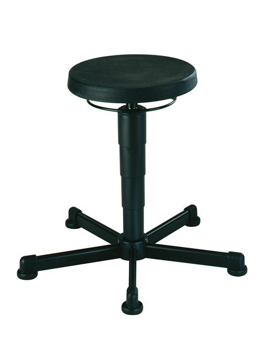 Tabouret pivotant Bimos - mousse intégrale noire - hauteur réglable 460-630 mm - DIN 68877_0