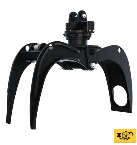 Grappin forestier Rotobec RA 4550 - Traverses en bois, cylindres haute pression, rotateurs 360°_0