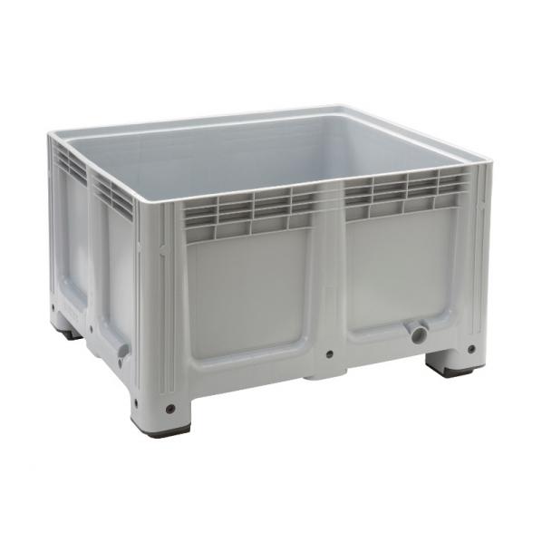 Caisse-palette en plastique 610 litres - Fond plein et parois pleines - Compatible contact alimentaire - Indéformable et hygiénique_0