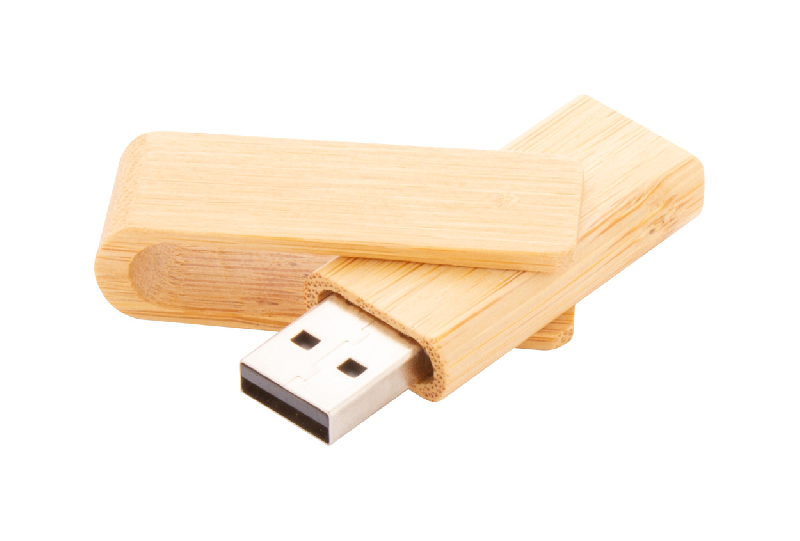 Clé USB Twist - boîtier en bambou - 16/32 Go - livrée avec boîte en papier kraft - USB 2.0_0
