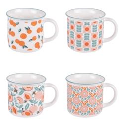 Coffret de 4 mugs Bellini 35 cl -  Décoré Rond Porcelaine Table Passion 12.1x cm - multicolore porcelaine 3106232312700_0