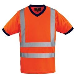 Coverguard - Tee-shirt col en V orange haute visibilité YARD Orange Taille L - L 3435241708069_0