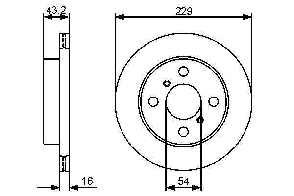 Disque de frein Bosch 0986479417 - ventilé - boîte de 2 disques - 4 trous - pour essieu avant_0
