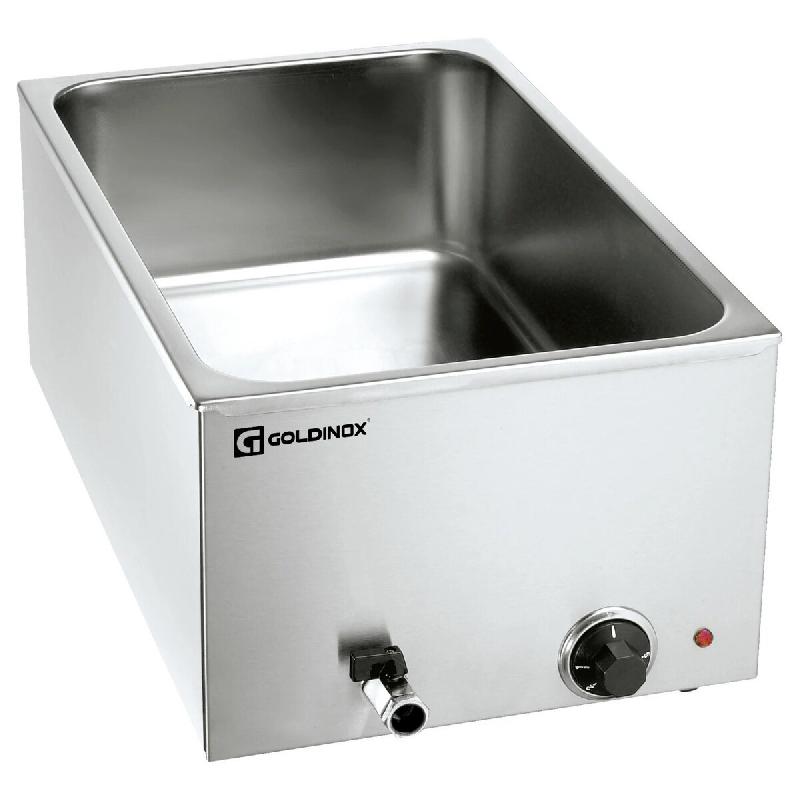 GOLDINOX Bain marie professionnel avec robinet de vidange GN 1/1 - inox 3701770824649_0