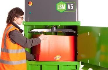 Petite presse à balles verticale V5 - Compacteur pour grande distribution et supermarchés - fluidité et volume._1