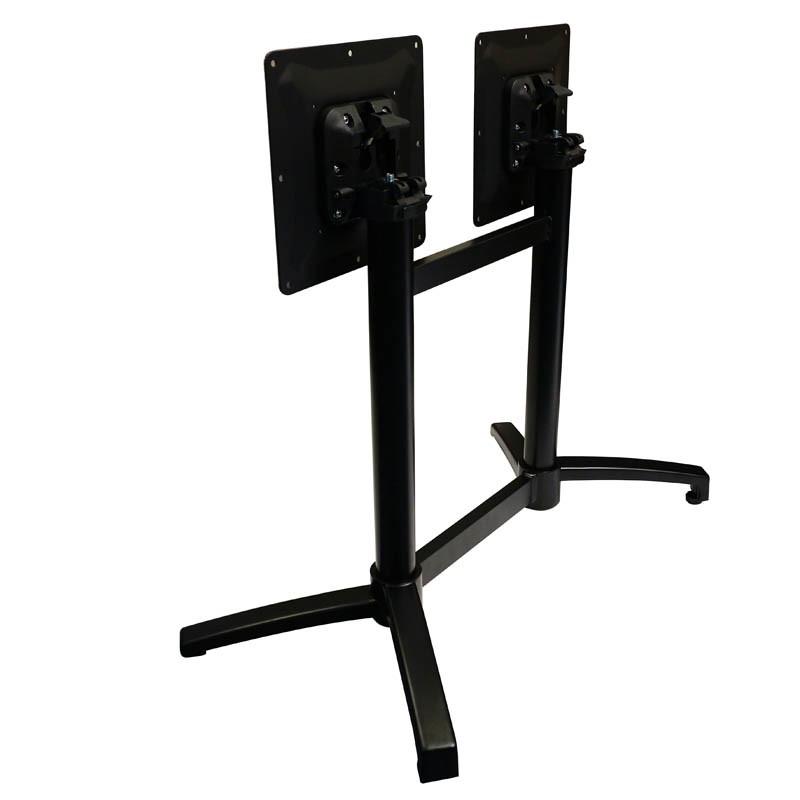 Piètement double rabattable Calvi aluminium noir -_0