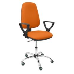 Piqueras y Crespo Chaise Socovos avec mécanisme de contact permanent, assise et tissu en tissu BALI orange (ARMES FIXES INCLUSES) - orange multi-mat_0