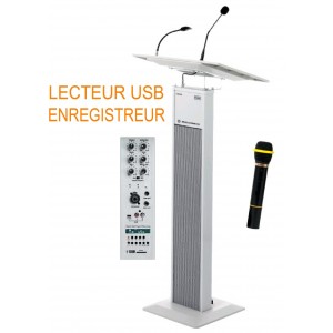 Pupitre de conférence 60 watts - enregistreur - lecteur mp3 -_0