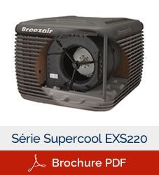 Rafraîchisseur d'air adiabatique ERP - Supercool EXS220 avec moteur HushPower silencieux_1