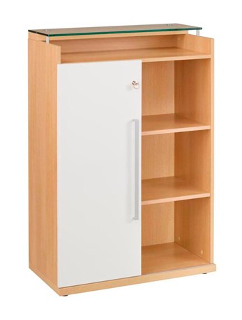 RANGEMENT MI-HAUT 1 PORTE SLIVER CHÊNE L.80 CM