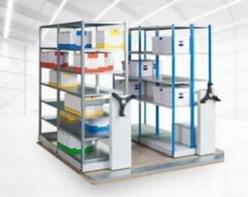 Rayonnage mobile pour stockage de charges légères - capacité jusqu'à 900 kg/mètre linéaire - longueur jusqu'à 11 m_0