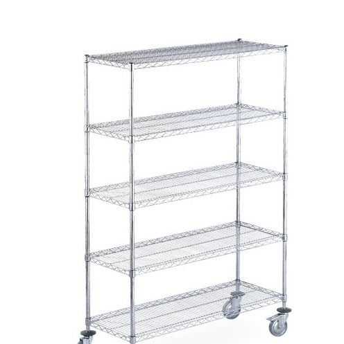 Rayonnage pour bloc opératoire et stérilisation mobile - étagères filaires inox - Hygirack_0