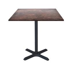 Restootab - Table 70x70cm - modèle Dina rouille roc - marron fonte 3760371510863_0