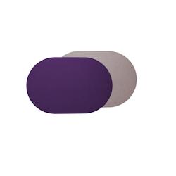 Stil Casa, set de 12 chemins de table bicolores, polyuréthane cousu, 58xh. 38 cm, finition dollar couleur violet/rose. - RUN5838-VC_0