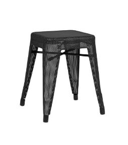 Tabouret H perforé - Tolix - 45 cm - acier plein - design contemporain Chantal Andriot - réf. 3514_0