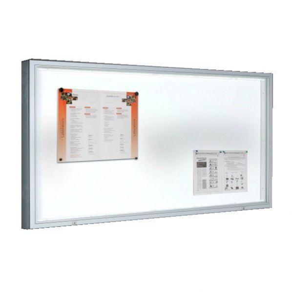 Vitrine d'extérieur profonde éclairée - vitre plexiglas - format 12 x A4 - ampoules LED - marque Rolléco_0