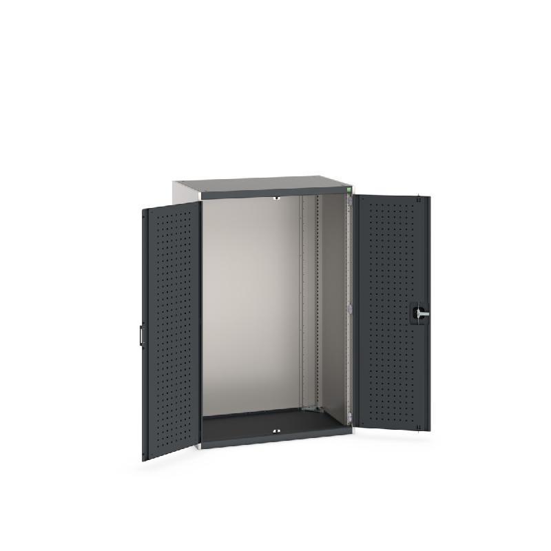 Armoire d'atelier - Portes battantes SMLF-10616-1 avec panneaux perforés - 1050x650x1600 mm_0