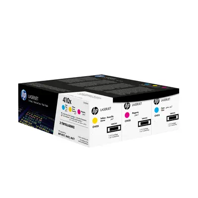 410XLaserJet, lot de 3 cartouches de toner grande capacité authentiques, cyan/magenta/jaune_0