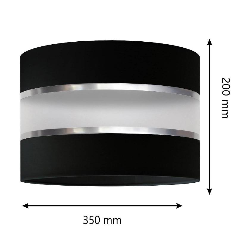 HELAM ABAT-JOUR HELEN E27 Ø35/HAUTEUR20CM NOIR/ARGENT