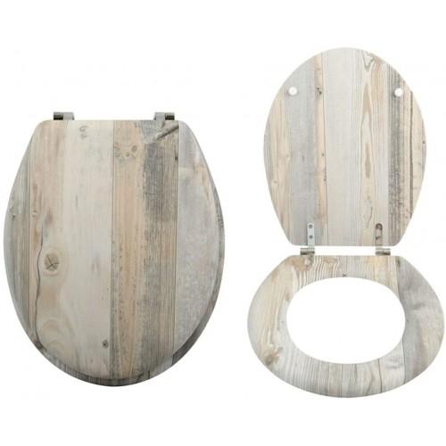 ABATTANT WC - MDF - CHARNIERES INOX - OMBO MSV