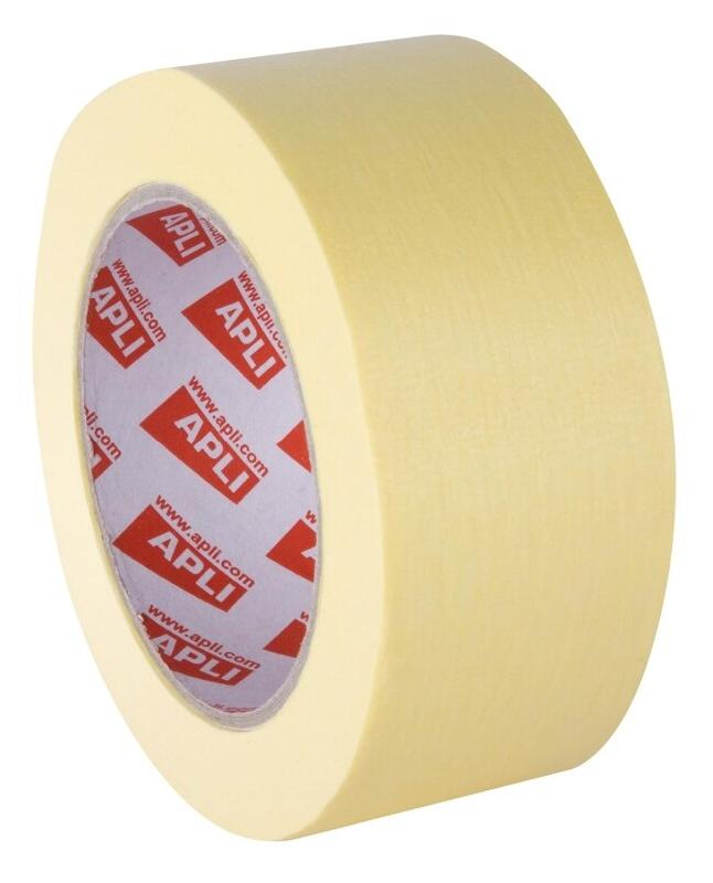 Apli Lot de 6 Ruban adhésif de masquage, 48mm x 45m, en papier - 8410782138259_0