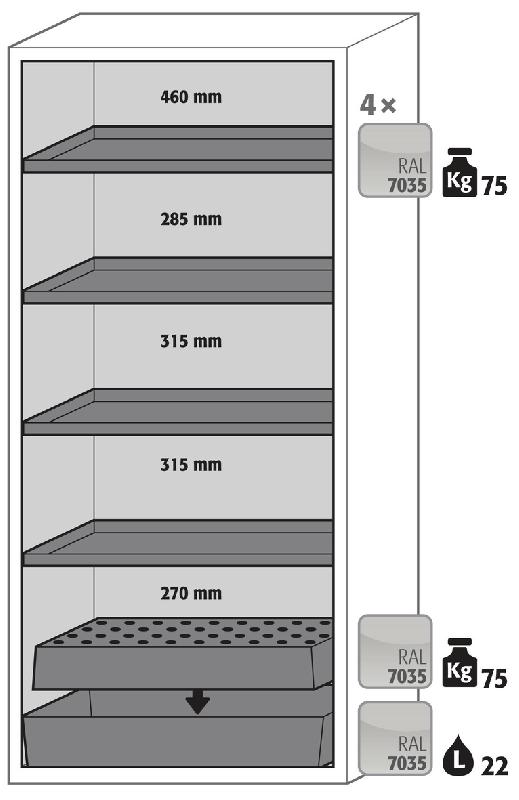 ARMOIRE SÉCURITÉ S-PHOENIX-90 S90.196.090.FWAS JAUNE - MANUTAN COLLECTIVITÉS
