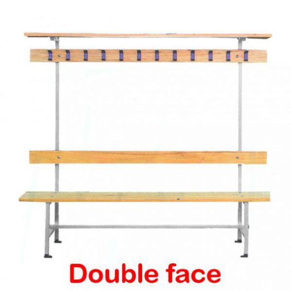 Banc double face - patère et porte-sacs – 2000 mm L 2000 mm_0