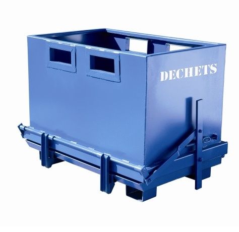 Befo70x0n - Benne à fond ouvrant 700L - Manuest Concept - ouverture automatique, chariot élévateur_0