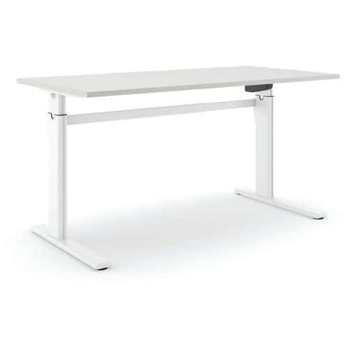 BUREAU RÉGLABLE ALUFORCE PRO 150 M - 160X80CM - BLANC GRIS - ACTIFORCE