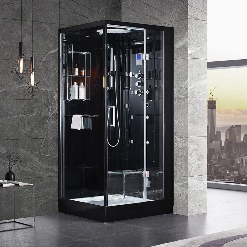 CABINE DOUCHE HAMMAM ARCHIPEL® PRO 95D BLACK (95X95CM) - 1 PLACE_0