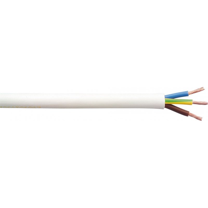 CÂBLE DOMESTIQUE H05VV-F BLANC 2,5MM² 5M - ELECTRALINE - 60107083J