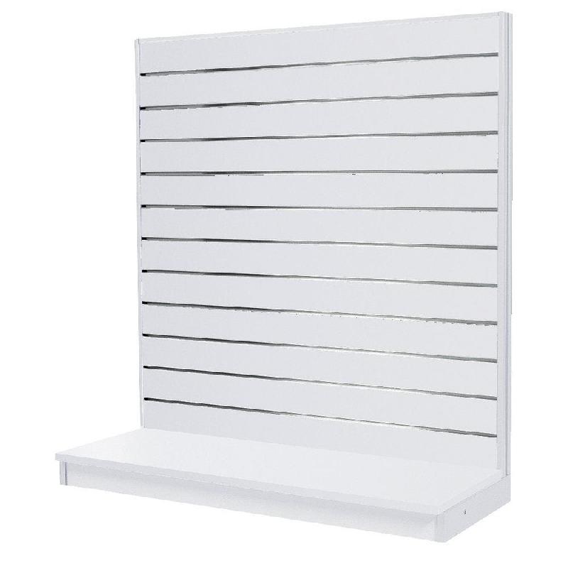 Cadre gondole simple L120xP45xH142cm - blanc - acier - pour panneau rainuré_0