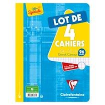 CAHIER PIQUÉ 24X32CM 96 PAGES GRANDS CARREAUX COULEURS ASSORTIES - ASSORTIS - LOT DE 8