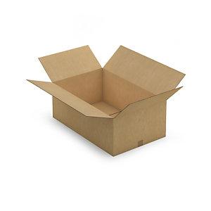 CAISSE CARTON BRUNE DOUBLE CANNELURE RAJA 80X50X30 CM