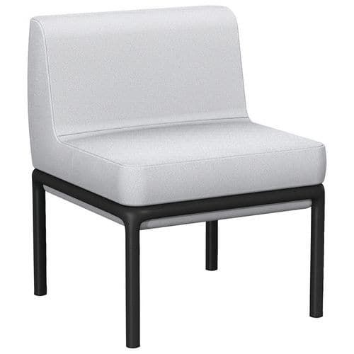 CHAUFFEUSE DROITE LOTUA TISSU 100% POLYESTER GRIS CLAIR - SOKOA