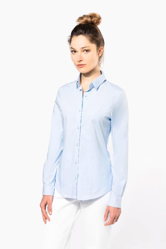 Chemise de travail femme en coton/élasthanne - manches longues - Réf: K530 - Kariban_0