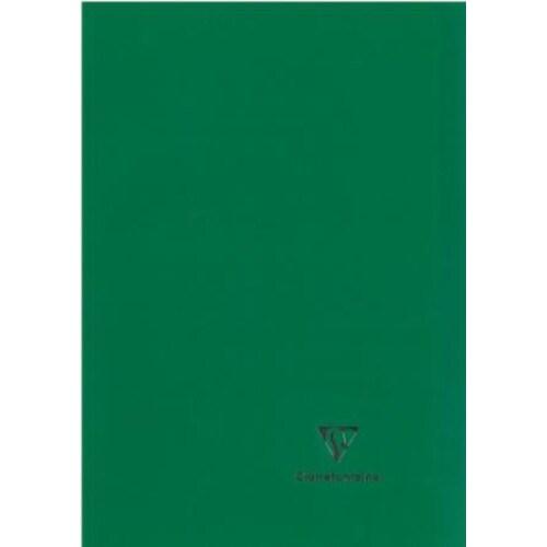 Clairefontaine Lot de 10 Cahier Kover Book 17x22, 96p./48 feuilles 90 g/m² piquées, couv. Opaque verte, Séyès - 3037929514131_0