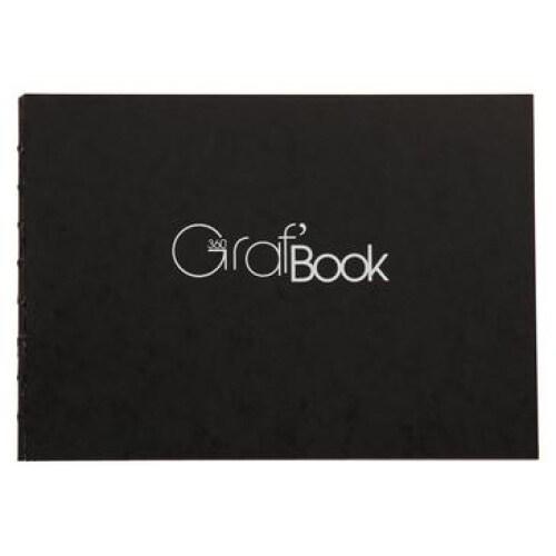 Clairefontaine Lot de 5 Carnet Graf'Book 360°, format 25x19, 100 feuilles 100g/m², reliure cousue dos brut - 3329689758055_0