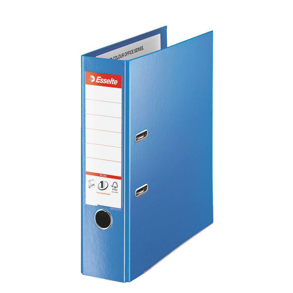 CLASSEUR A LEVIER ESSELTE PLUS - POLYPROPYLENE - FORMAT MAXI A4+ - DOS 8 CM - BLEU