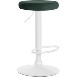 CLP Tabouret de bar Ponte revêtement velours Vert/Blanc - vert textile 322048_0