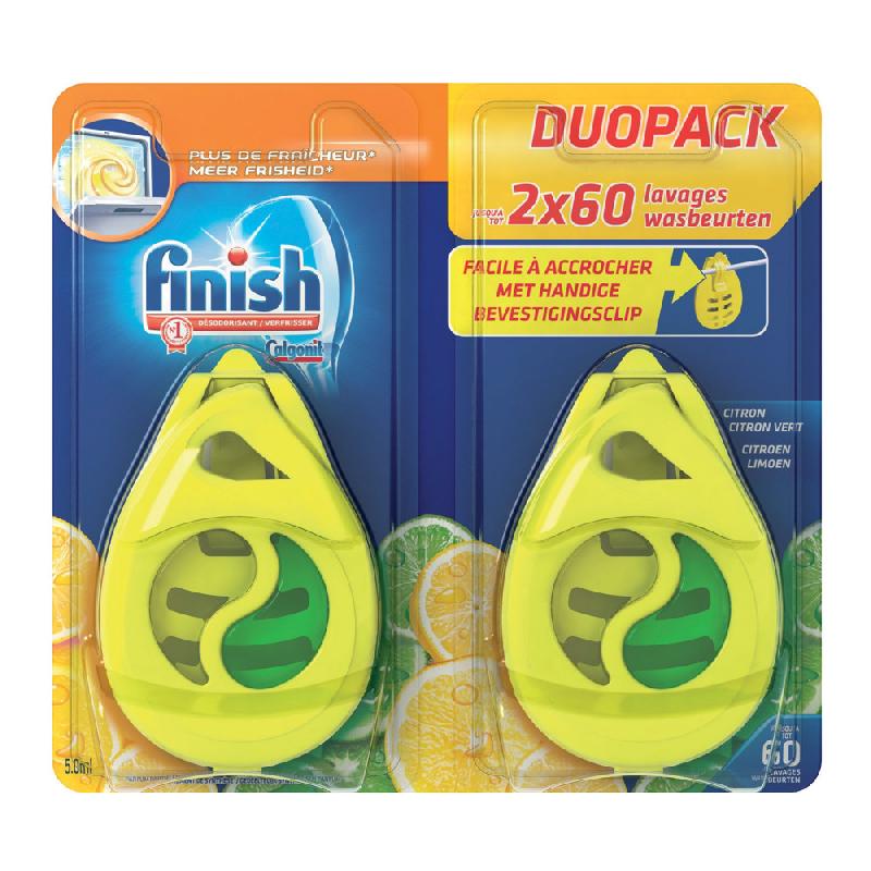 DÉSODORISANT LAVE-VAISSELLE FINISH CITRON FRESH, LOT DE 2