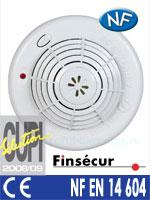 Détecteur de fumée CALYPSO DAAF FDI DETDA100 - Certifié NF EN14604 - Autonomie 5 ans - Diamètre 13,5 cm_0