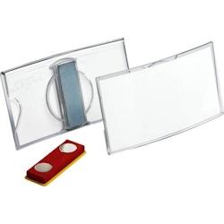 DURABLE Badges convexes aimant 7,5 x 4 cm acrylique 25 pièces - transparent 8123-19_0